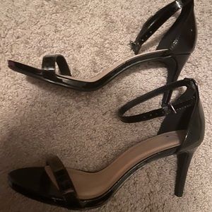 Diva black high heel sandals with strap